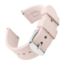 Archer Watch Straps - Uhrenarmbänder aus Silikon mit Schnellverschluss - Hellrosa, 19mm von Archer Watch Straps