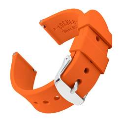 Archer Watch Straps - Uhrenarmbänder aus Silikon mit Schnellverschluss - Portland Orange, 20mm von Archer Watch Straps