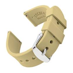 Archer Watch Straps - Uhrenarmbänder aus Silikon mit Schnellverschluss - Sandfarben, 18mm von Archer Watch Straps