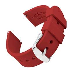 Archer Watch Straps - Uhrenarmbänder aus Silikon mit Schnellverschluss - Venezianisch Rot, 24mm von Archer Watch Straps