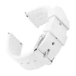 Archer Watch Straps - Uhrenarmbänder aus Silikon mit Schnellverschluss - Weiß, 18mm von Archer Watch Straps