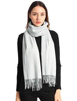 Arctic Penguin Pashmina Schal Kaschmir Stolen Damen Schultertuch für Frauen Hochzeit Kaschmirschal Herren Umschlagtuch Winter/ (Hellgrau ) von Arctic Penguin