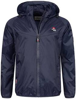 Arctic Arctic Seven Herren Regenjacke leicht Outdoor Übergangsjacke mit Kapuze [AS-284-Navy-Gr.XL] von Arctic Seven