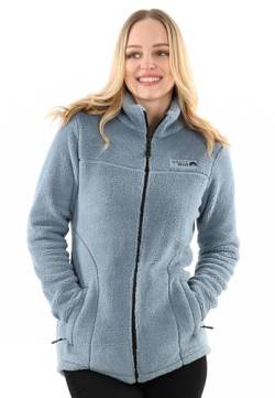 Arctic Seven Damen Fleecejacke Sherpa Fleece Outdoor Jacke warm ohne Kapuze AS-416 [AS-416-Dusty-Blue-Gr.L] von Arctic Seven