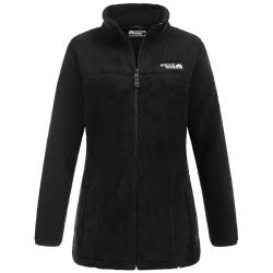 Arctic Seven Damen Fleecejacke Sherpa Fleece Outdoor Jacke warm ohne Kapuze AS-416 [AS-416-Schwarz-Gr.3XL] von Arctic Seven