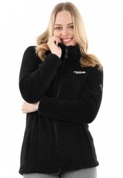 Arctic Seven Damen Fleecejacke Sherpa Fleece Outdoor Jacke warm ohne Kapuze AS-416 [AS-416-Schwarz-Gr.M] von Arctic Seven