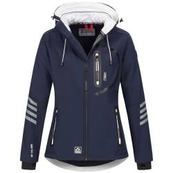 Arctic Seven Damen Softshell Funktions Outdoor Regen Jacke Sport Kapuze AS186 [AS-186-Navy-Weiss-Gr.5XL] von Arctic Seven