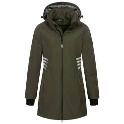 Arctic Seven Damen Softshelljacke Übergangs Softshell Jacke lang Outdoor mit Kapuze AS305 [AS-305-Olive-Gr.XXL] von Arctic Seven