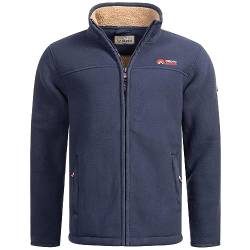 Arctic Seven Herren Fleece Jacke mit Teddyfell Futter Fleecejacke Wanderjacke AS325 [AS-325-Navy-Gr.L] von Arctic Seven