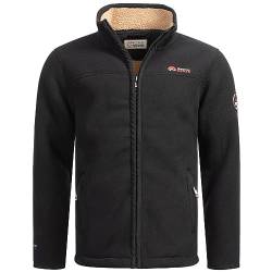 Arctic Seven Herren Fleece Jacke mit Teddyfell Futter Fleecejacke Wanderjacke AS325 [AS-325-Schwarz-Gr.L] von Arctic Seven