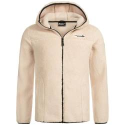 Arctic Seven Herren Fleecejacke Sherpa Fleece Übergangs Jacke warm mit Kapuze AS-413 [AS-413-Beige-Gr.L] von Arctic Seven