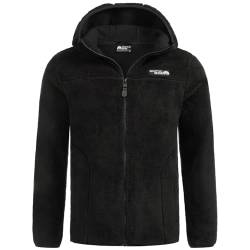 Arctic Seven Herren Fleecejacke Sherpa Fleece Übergangs Jacke warm mit Kapuze AS-413 [AS-413-Schwarz-Gr.L] von Arctic Seven