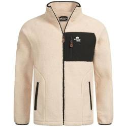 Arctic Seven Herren Fleecejacke warme Sherpa Fleece Outdoor Jacke ohne Kapuze AS-415 [AS-415-Beige-Gr.M] von Arctic Seven