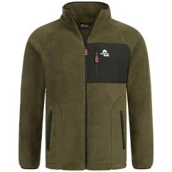 Arctic Seven Herren Fleecejacke warme Sherpa Fleece Outdoor Jacke ohne Kapuze AS-415 [AS-415-Olive-Gr.XXL] von Arctic Seven