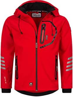 Arctic Seven Herren Softshell Jacke Funktionsjacke Outdoor Regenjacke Atmungsaktiv Fleece Innenfutter AS301 [AS-301-Rot-Schwarz-Gr.L] von Arctic Seven