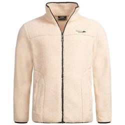 Arctic Seven Herren Winter Fleecejacke warme Sherpa Fleece Jacke [AS-335-Beige-Gr.3XL] von Arctic Seven