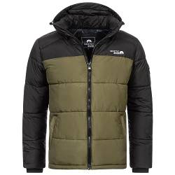 Arctic Seven Herren Winter Stepp Jacke gesteppte Winterjacke warm Kapuze AS-333 [AS-333 -Olive-Gr.3XL] von Arctic Seven