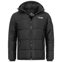 Arctic Seven Herren Winter Stepp Jacke gesteppte Winterjacke warm Kapuze AS-333 [AS-333 -Schwarz-Gr.L] von Arctic Seven