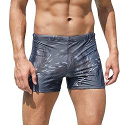 Arcweg Badehose Herren Eng Kurz Badeshorts mit Tunnelzug Elastische Schwimmhose ohne herausnehmbarem Pad Wassersport Kurze Hose UV Schutz Schwimmwear S（EU von Arcweg