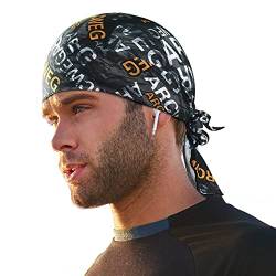 Arcweg Bandana Cap Laufmütze Atmungsaktiv Schnelltrocknend Kopftuch Pirat Kappe UV Schutz Bandanas mit verstellbar Band Radsport Fahrrad Kopfbedeckung Sommermütze Schweißabsorbierend UPF 50+ von Arcweg