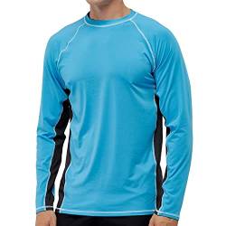 Arcweg Langarmshirt Herren Rash Guards Farbecht UV Schutz Funktionsshirt Langarm Shirt Schnelltrocknend Atmungsaktiv Wandershirt UPF 50+ Sonnenschutz Jungen Surf Laufen Angeln Wandern von Arcweg