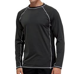 Arcweg Langarmshirt Herren Rash Guards UV Schutz Funktionsshirt Langarm Shirt Schnelltrocknend Atmungsaktiv Wandershirt Jungen Surf Laufen Angeln Wandern von Arcweg