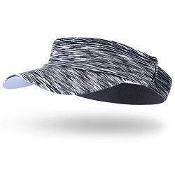 Arcweg Visor Elastisch Sonnenschild Mit Frottee Stirnband Tragbar Schweißaufnehmbar Sonnenhut Visor Hat Sport Cap Schirm für Tennis Running Golf Wandern Grau von Arcweg