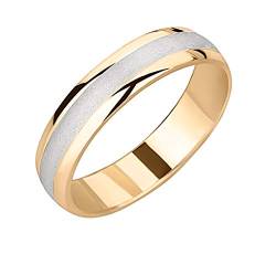 Ardeo Aurum Trauring Unisex Damenring Herrenring aus 375 Gold Bicolor Gelbgold Weißgold 4 mm Breite Ehering Verlobungsring Modell 132 Größe 69 von Ardeo Aurum