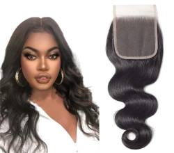 Arenshxc 4X4 Lace Closure Body Wave closure human hair 4x4 Femme Top Swiss Lace Free Part With Natural Hairline Baby Hair 130% Density 10 Zoll von Arenshxc