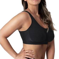 Argumub Glammering Shapewear BH Glammering Premium Wireless Shaper Bra Sports Bra Bustier Push up Padded (DE/NL/SE/PL, Alphanumerisch, M, Regular, Regular, Black) von Argumub