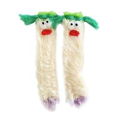 Argumub Warme, gemütliche, flauschige Cartoon-Monster-Socken, flauschige Tiersocken, Winter-Kawaii-lustige Eltern-Kind-Schlafsocken (Weiß) von Argumub