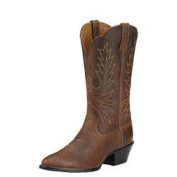 Ariat Damen Heritage R Toe Westernstiefel Traditionelle Cowboystiefel, Distressed Brown, 41.5 EU von Ariat