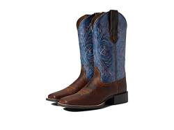 Ariat Damen Round Up breitem Zehenbereich, Stretchfit Westernstiefel, Sassy Brown/Metallic Navy, 37 EU von Ariat