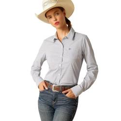 Ariat Kirby Stretch-Shirt für Damen, True Blue, Größe XS, Echtes Blau, X-Klein von Ariat