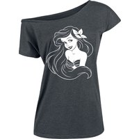 Arielle, die Meerjungfrau - Disney T-Shirt - Mermaid - S bis XXL - für Damen - Größe L - grau  - Lizenzierter Fanartikel von Arielle, die Meerjungfrau