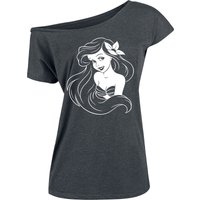 Arielle, die Meerjungfrau - Disney T-Shirt - Mermaid - S bis XXL - für Damen - Größe XL - grau  - Lizenzierter Fanartikel von Arielle, die Meerjungfrau