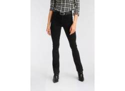 Bootcut-Jeans ARIZONA "Ultra Stretch" Gr. 36, N-Gr, schwarz (black) Damen Jeans Bootcut von Arizona