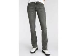Bootcut-Jeans ARIZONA "mit Keileinsätzen" Gr. 80, K + L Gr, grau (grey, used) Damen Jeans Bootcut von Arizona