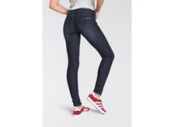 Skinny-fit-Jeans ARIZONA Gr. 38, N-Gr, blau (darkblue, used) Damen Jeans Röhrenjeans Recyceltes Polyester von Arizona