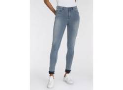 Skinny-fit-Jeans ARIZONA "Ultra Stretch" Gr. 36, N-Gr, blau (blue, used) Damen Jeans Röhrenjeans von Arizona