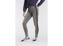 Skinny-fit-Jeans ARIZONA "Ultra Stretch" Gr. 52, N-Gr, grau (grey, used) Damen Jeans Röhrenjeans High Waist mit seitlichem Streifen von Arizona