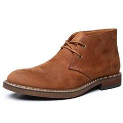 Chukka Boots für Herren, echtes Wildleder, Schnürer und wasserdichte Oxfords, Braun (aprikose), 40 EU von Arkbird