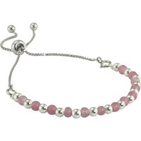 Armäleon Silberarmband Armäleon Damen Armband Kugel-Design (Armband, 2-tlg), Damen Armband 925 Sterling Silber, Farbe: silber, rosa von Armäleon