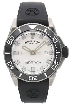 Reloj armand nicolet js9 a480agn-ag-gg4710n automático Herren Uhr analog Automatik mit Kautschuk Armband A480AGN-AG-GG4710N von Armand Nicolet
