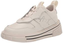 A｜X ARMANI EXCHANGE Damen Rock Sneaker, Off White + Silver, 41 EU von Armani Exchange