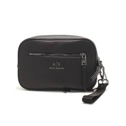 A|X ARMANI EXCHANGE Herren Öko-Leder Reisetasche, Schwarz von Armani Exchange