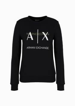 A|X Armani Exchange Women's Milano Edition Crewneck Pullover Sweatshirt, Black, 42 von Armani Exchange