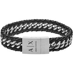 Armani Exchange Armband Für Männer, L 26,5 mm X B 11 mm X H 5,2 mm Silber Edelstahlarmband, AXG0043040 von Armani Exchange