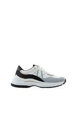 Armani Exchange Damen Acer Printed Side Logo Sneaker, OP.White+Grey, 35 EU Schmal von Armani Exchange