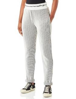 Armani Exchange Damen Bonded Stripe Heavy Jersey Sweatpants, White & Black, S von Armani Exchange